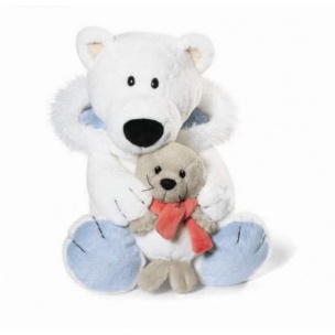 Miś polarny 30 cm i foczka na poduszce