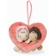 Zawieszka serduszko z owieczkami Married