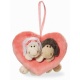 Zawieszka serduszko z owieczkami Married